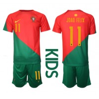 Portugal Joao Felix #11 Replika babykläder Hemmaställ Barn VM 2022 Kortärmad (+ korta byxor)